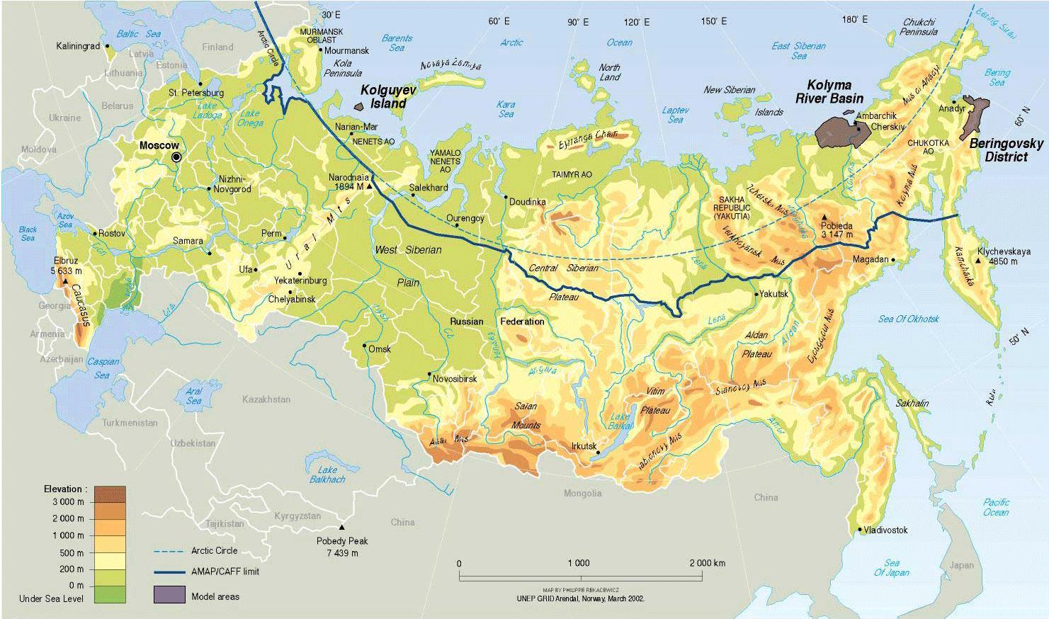 geografická mapa ruska Geografická mapa Ruska   Rusko zemepisnej mapy (Východná Európa  geografická mapa ruska